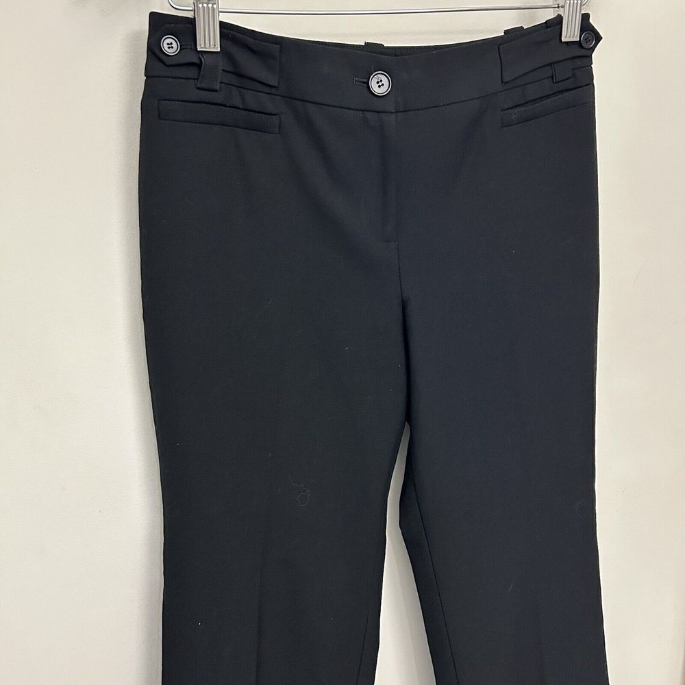 Ann Taylor Classic Black Dress Pants Professional Work Wear Straight Leg Wool - Picture 3 of 6